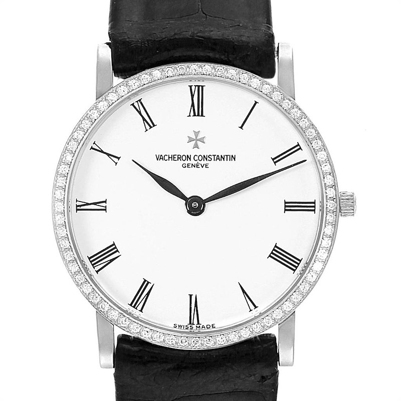 Vacheron Constantin Patrimony White Gold Diamond Ultra Thin Watch 33093 SwissWatchExpo