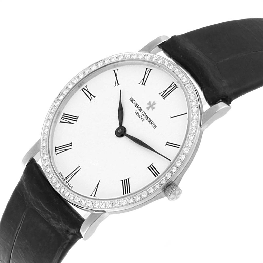 Vacheron Constantin Patrimony White Gold Diamond Ultra Thin Watch 33093 ...