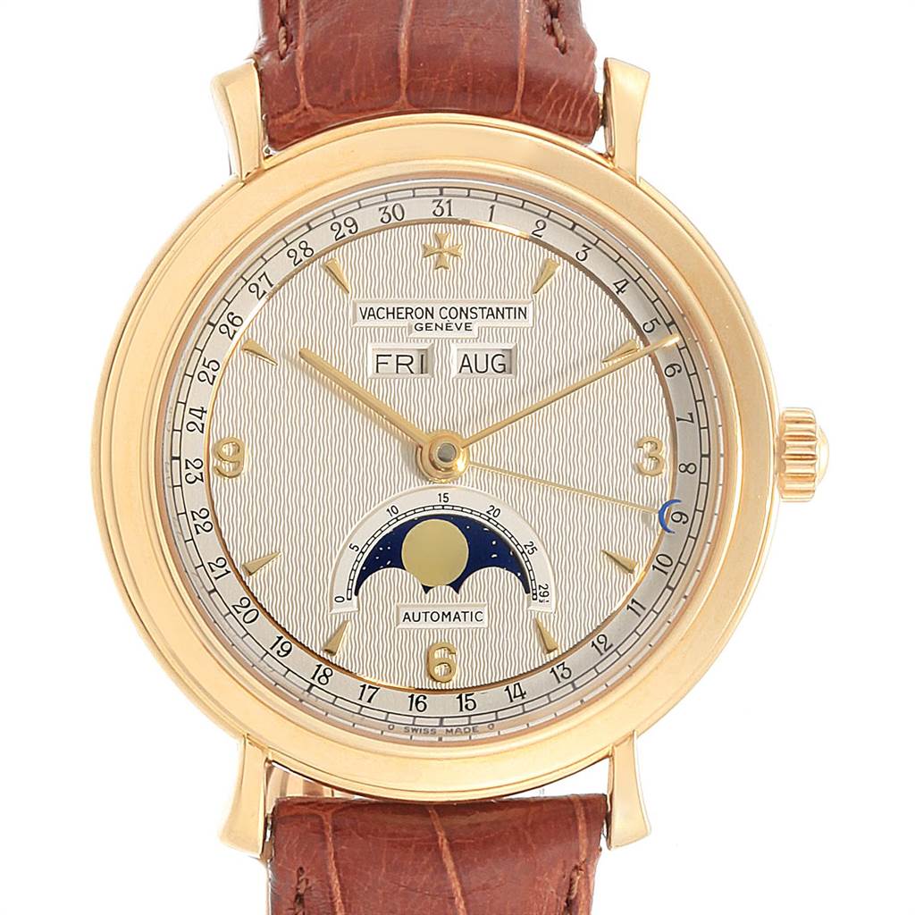 Vacheron Constantin Triple Calendar Moon Phase Yellow Gold Watch 47050