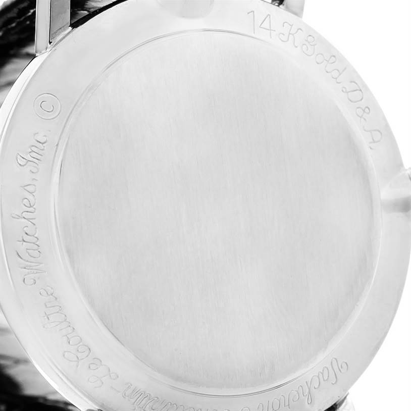 The image shows the back case of a Vintage Vacheron Constantin watch viewed from a close-up angle.