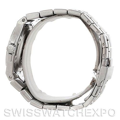 The image shows a side view of the Vacheron Constantin Overseas 42042 Men's Stainless Steel Silver Dial 42042 Men's Stainless Steel Silver Dial watch, primarily displaying its bracelet and side profile.