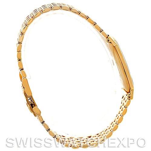 This image shows a side view of the Vintage Vacheron Constantin watch, highlighting its gold bracelet and slim profile.