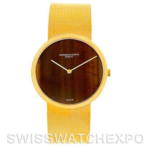 Vacheron Constantin Vintage 18K Yellow Gold Tiger Eye Watch 7291