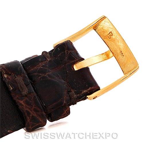 The image shows the buckle and end of the strap of a Vintage Vacheron Constantin watch from a side angle.