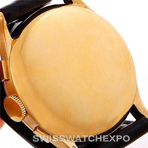 This image shows the case back and crown of a vintage Vacheron Constantin watch.