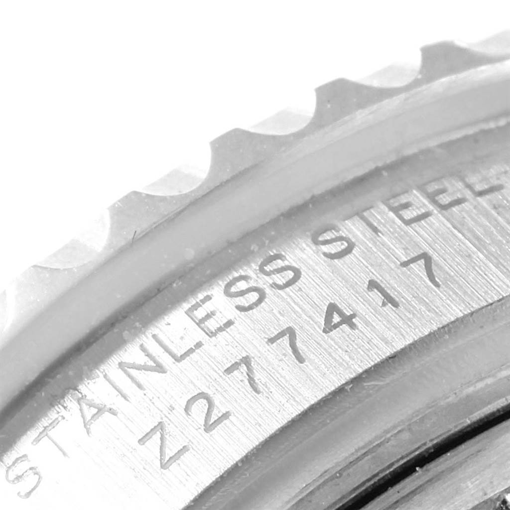 The image shows a close-up of the bezel and the case with the serial number of the Rolex Yacht-Master 169622 Women's Stainless Steel Silver Dial 169622 Women's Stainless Steel Silver Dial watch.