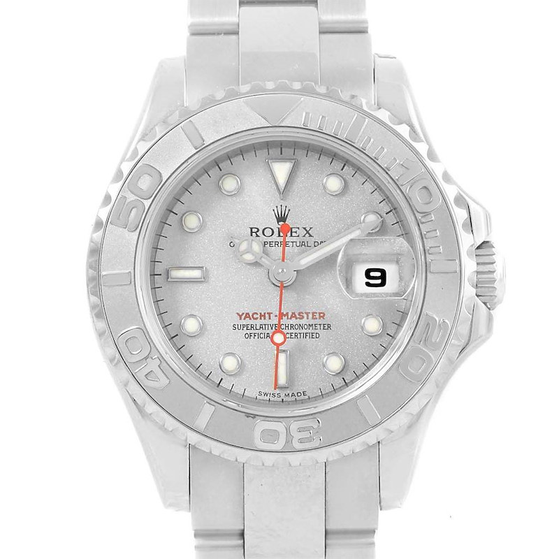Rolex Yachtmaster Steel Platinum Ladies Watch 169622 Box SwissWatchExpo