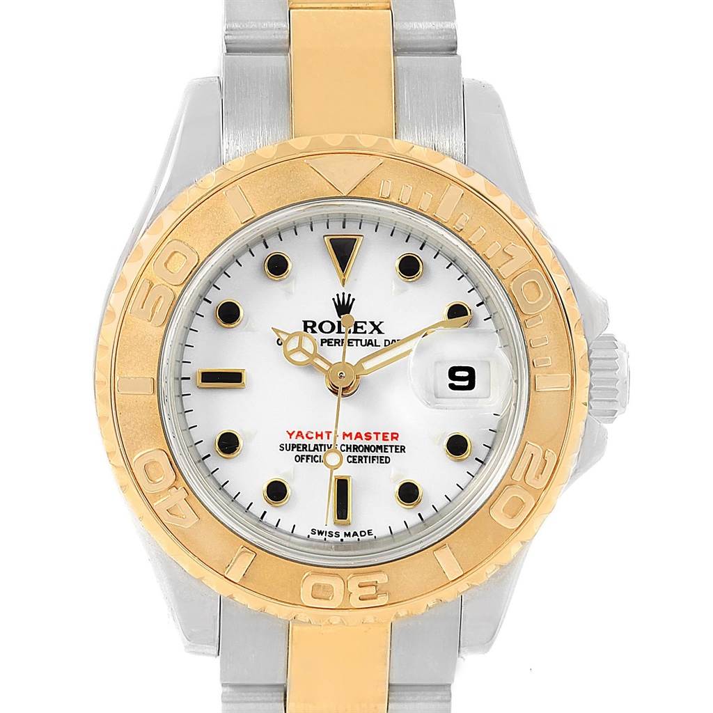 Rolex Yachtmaster Steel 18K Yellow Gold Ladies Watch 169623 Box ...