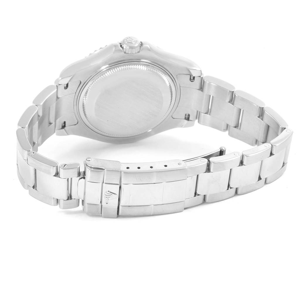 The image shows the back case and bracelet of a Rolex Yacht-Master 168622 Stainless Steel Silver Dial 168622 Stainless Steel Silver Dial.