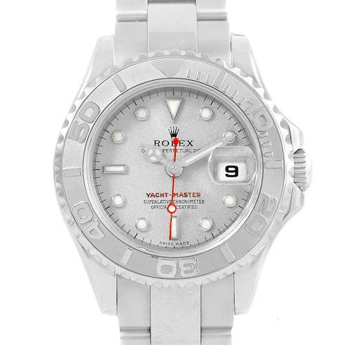 Photo of Rolex Yachtmaster 29mm Steel Platinum Ladies Watch 169622 Box