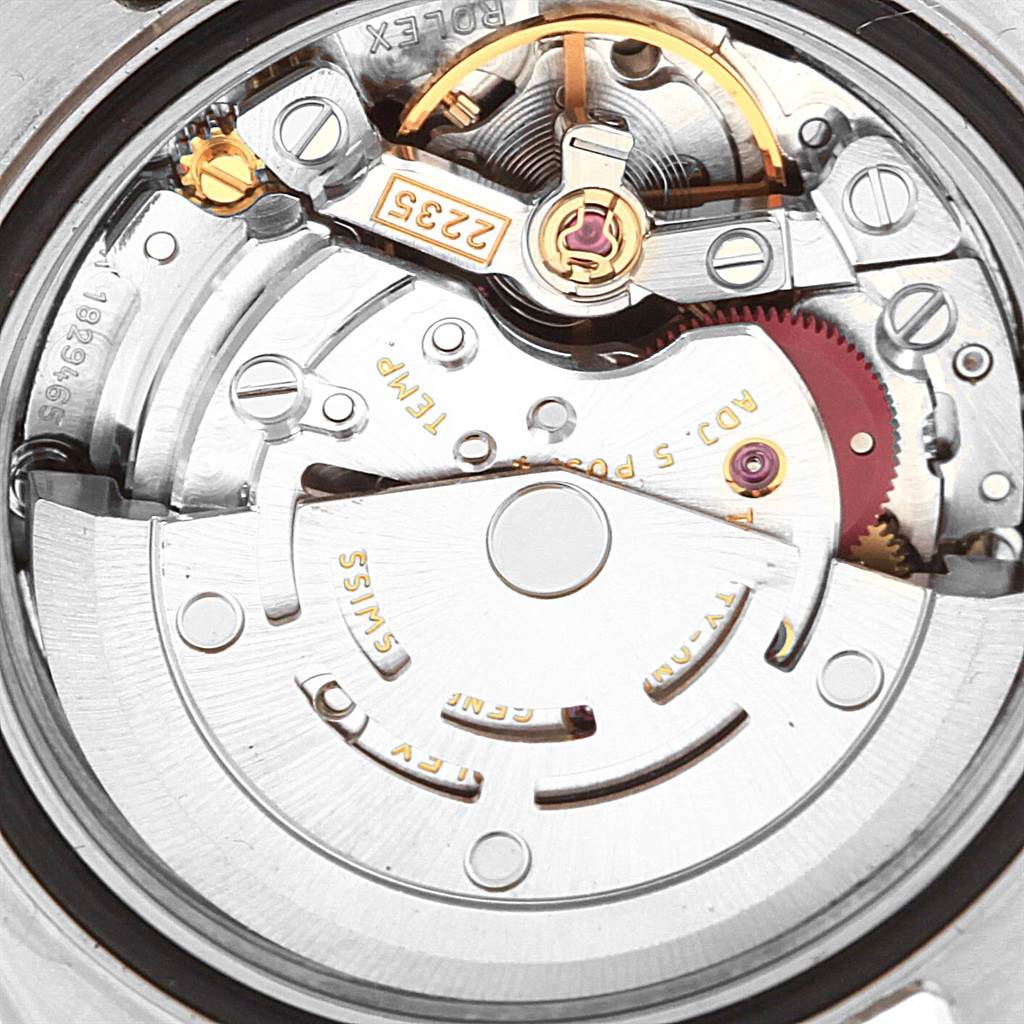 The image shows the internal movement mechanism of the Rolex Yacht-Master 169622 Women's Stainless Steel Silver Dial 169622 Women's Stainless Steel Silver Dial watch viewed from the back.
