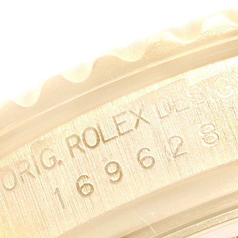 The image shows a close-up of the case side with engravings on the Yacht-Master model by Rolex.