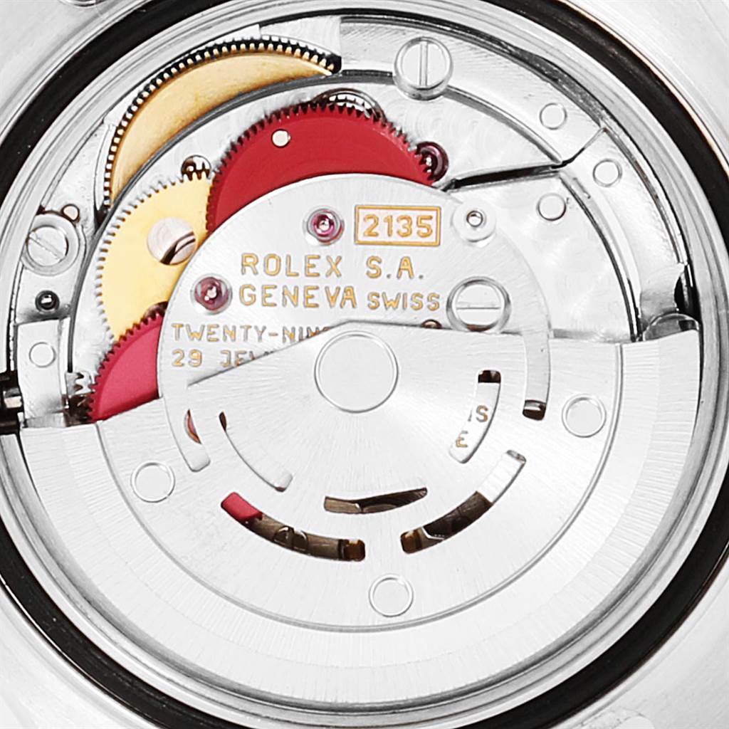 The image shows the internal mechanism and movement components of a Rolex Yacht-Master 169623 Women's Steel and Gold (two tone) White Dial 169623 Women's Steel and Gold (two tone) White Dial watch at a close-up angle.