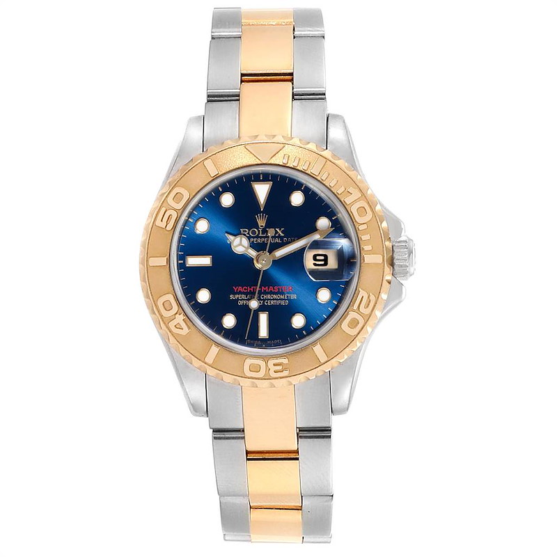 ROLEX Yacht-Master 自動巻き時計 ゴールド/青 Rolex Yacht-Master 40 Yellow Gold Blue Dial Oyster 16628