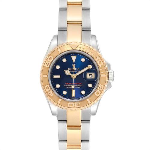 Photo of Rolex Yachtmaster 29 Steel Yellow Gold Blue Dial Ladies Watch 169623