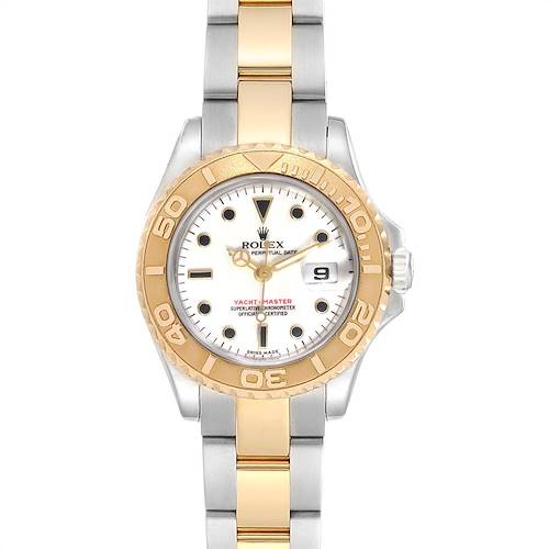 Photo of Rolex Yachtmaster 29 Steel Yellow Gold White Dial Ladies Watch 169623