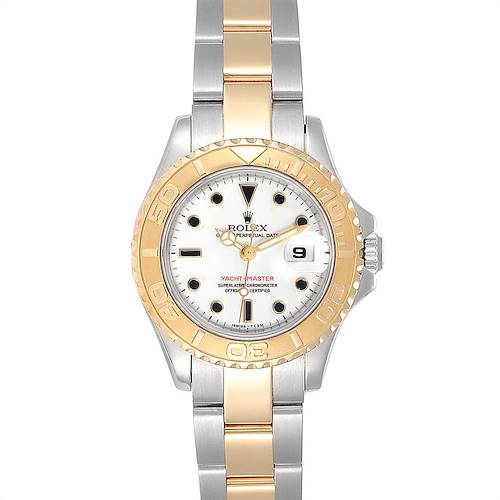 Photo of Rolex Yachtmaster Steel Yellow Gold White Dial Ladies Watch 69623