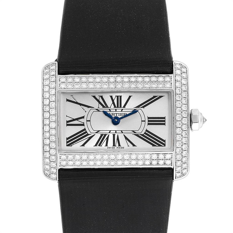 Cartier Tank Divan White Gold Diamond Ladies Watch WA301271 SwissWatchExpo
