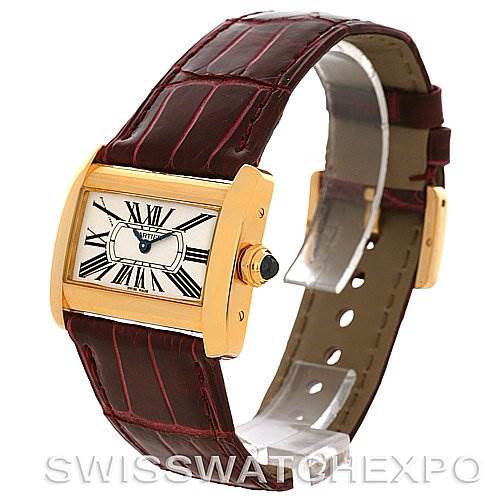 Cartier Tank Divan Ladies 18k Yellow Gold Watch SwissWatchExpo