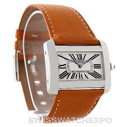 Cartier Tank Divan Large Stainless Steel Watch W6300655 SwissWatchExpo