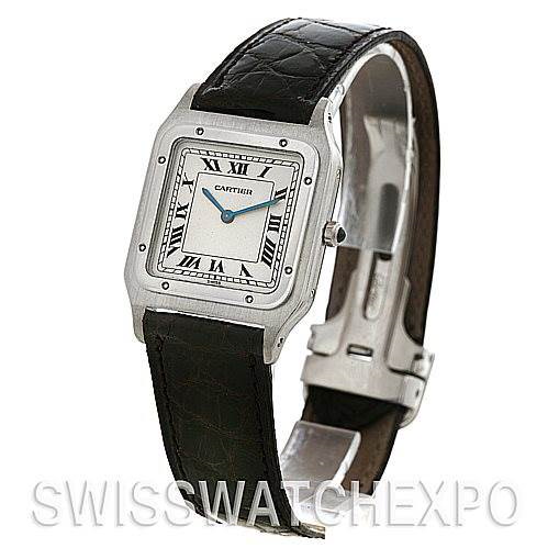 Cartier Santos Dumont Platinum Mecanique Watch SwissWatchExpo