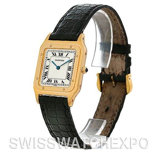 Cartier Santos Dumont Paris Mecanique 18k Yellow Gold Watch SwissWatchExpo