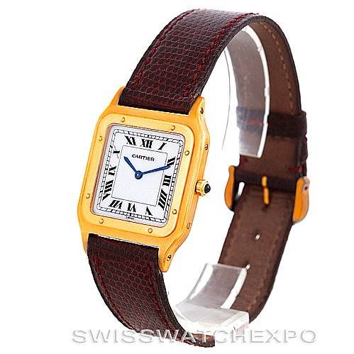 Cartier Santos Dumont Paris Mecanique 18k Yellow Gold Watch SwissWatchExpo