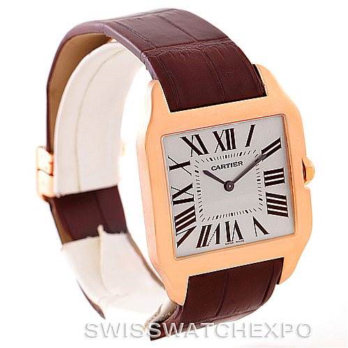 Cartier Santos Dumont Mens 18k Rose Gold Watch W2006951 SwissWatchExpo