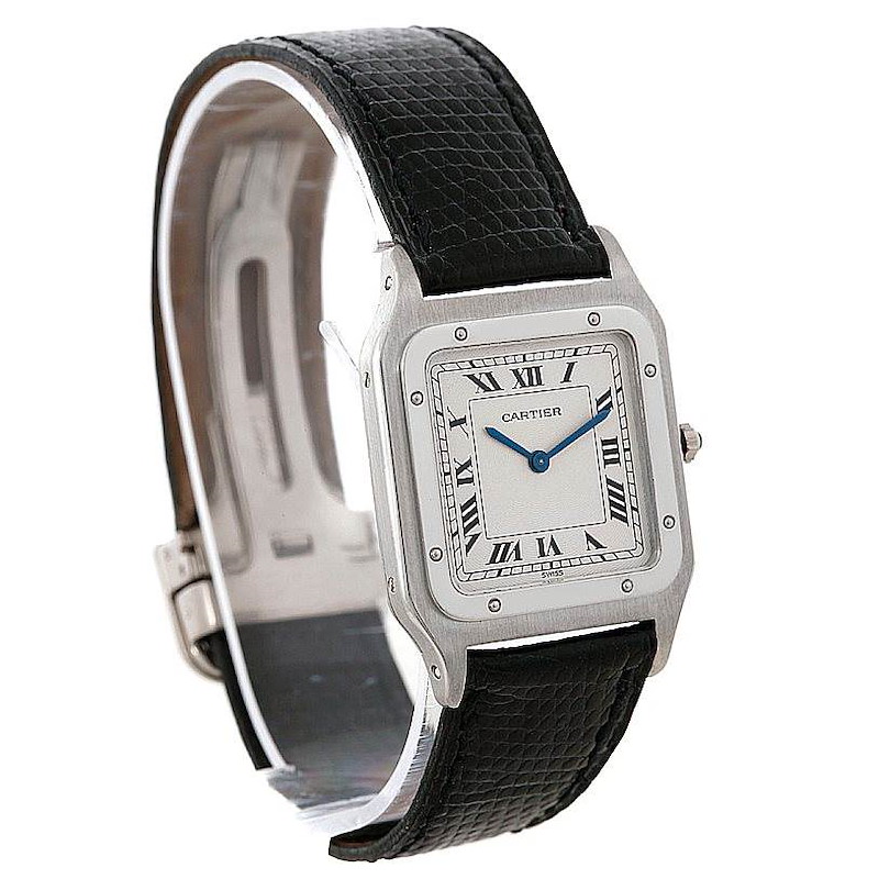 Cartier Santos Dumont Paris Platinum Mecanique Watch 15751 SwissWatchExpo