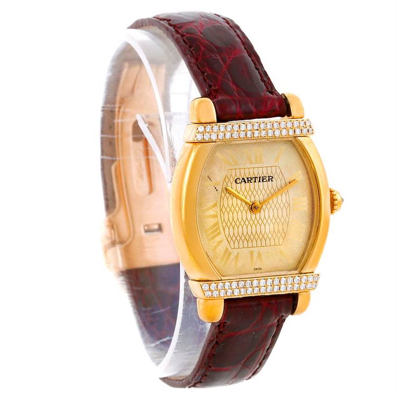 Cartier Tortue Chinoise Ladies 18k Yellow Gold Diamond Watch SwissWatchExpo