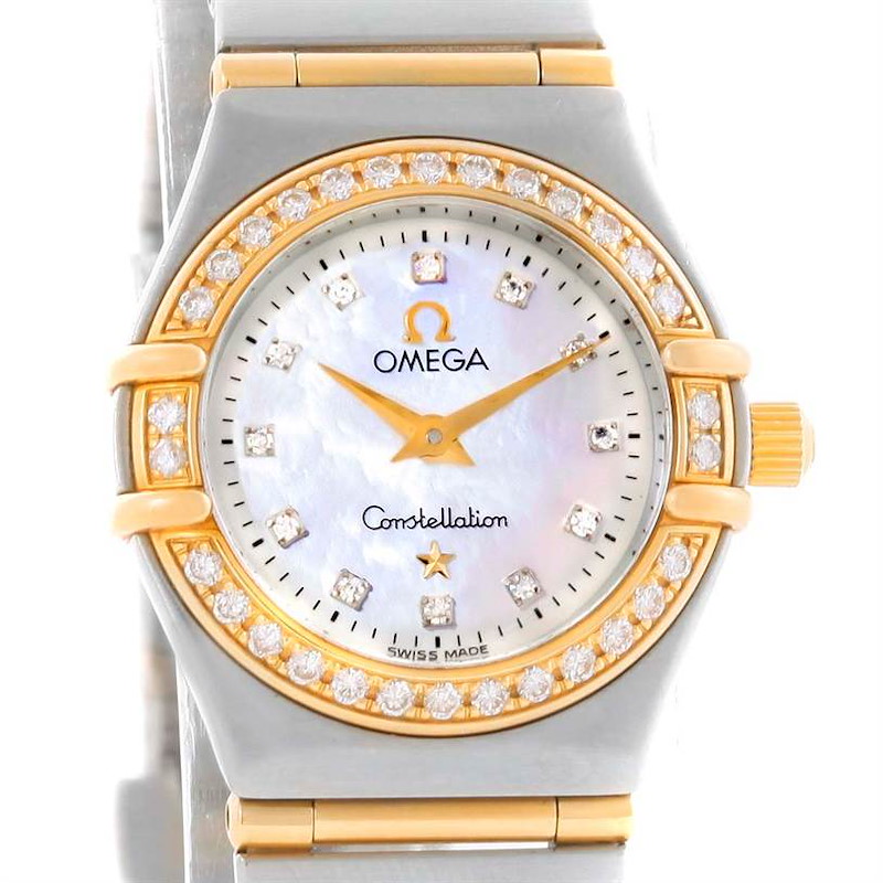 Omega Constellation My Choice Mini Two Tone Diamond Watch 1267.75.00 SwissWatchExpo