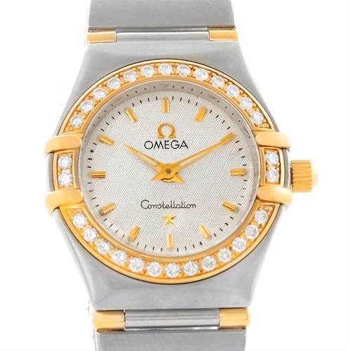 Photo of Omega Constellation Mini Steel and Gold Textured Dial Diamond Watch 1277.30.00