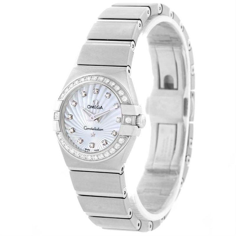 Omega Constellation 27mm Diamond Ladies Watch 123.15.27.60.55.002 SwissWatchExpo
