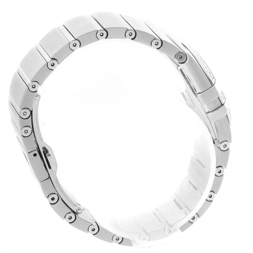 The image shows a side view of the bracelet for the Omega 123.15.27.60.52.001 Women
s Stainless Steel Silver Dial 123.15.27.60.52.001 Women
s Stainless Steel Silver Dial Constellation 27mm Diamond Ladies Watch, model 123.15.27.60.52.001.