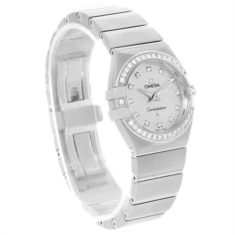 Omega Constellation 27mm Diamond Ladies Watch 123.15.27.60.52.001 SwissWatchExpo