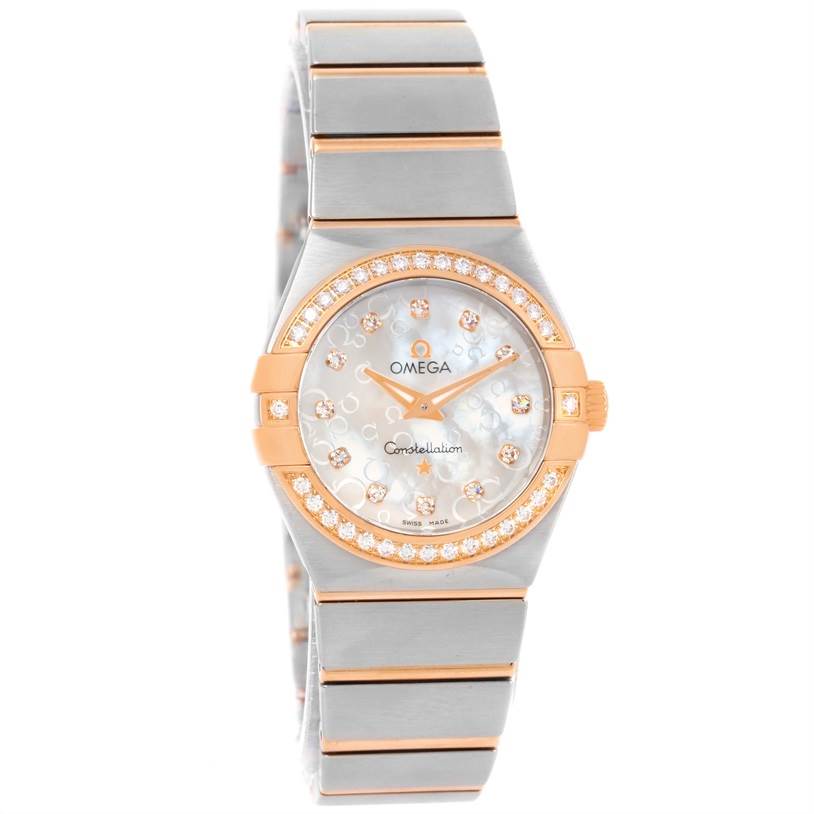 Omega Constellation Diamond Steel Rose Gold Watch 123.25.27.60.55.009 ...