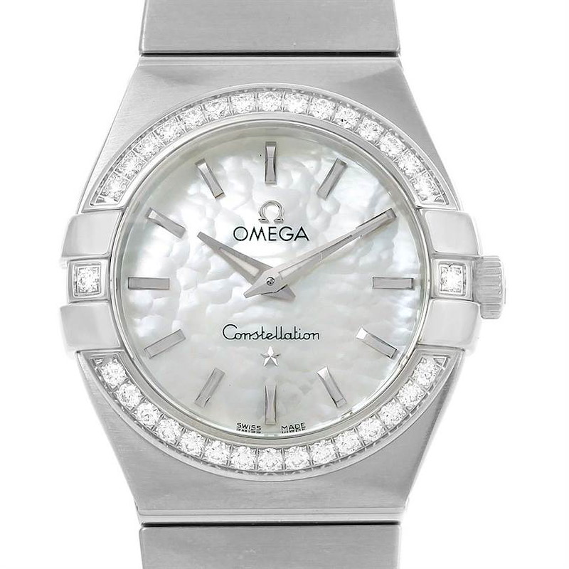 Omega Constellation 27mm Diamond Ladies Watch 123.15.27.60.05.001 SwissWatchExpo