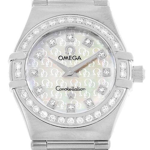 Photo of Omega Constellation 95 Mini MOP Diamond Ladies Watch 1460.75.00 Box