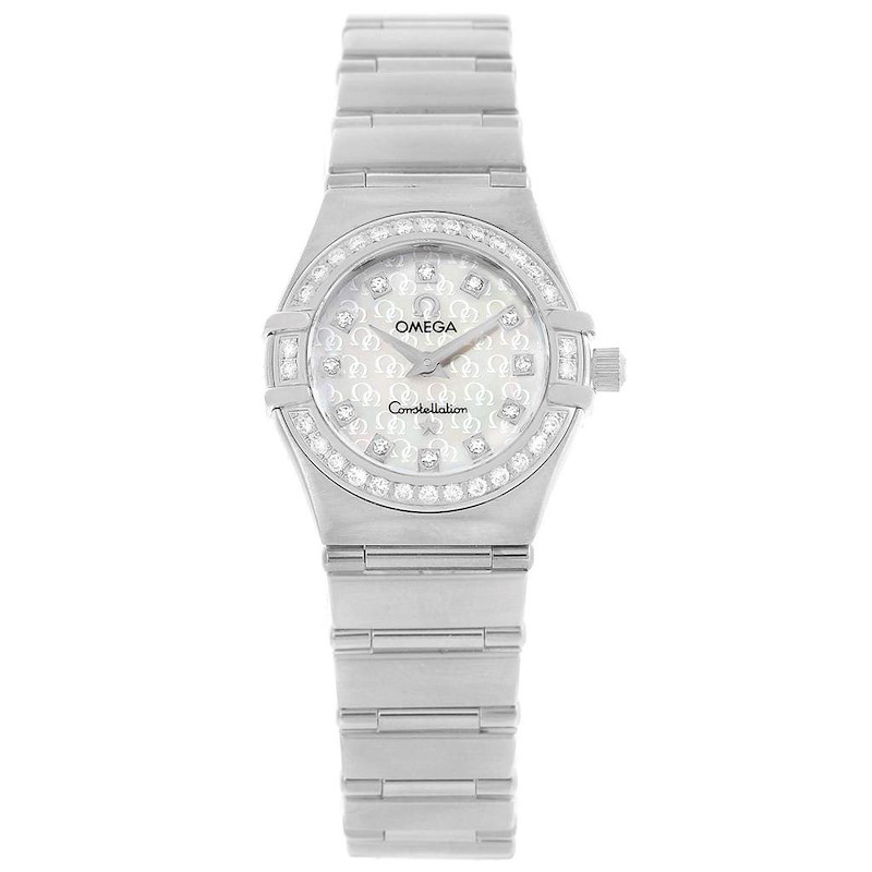 Omega Constellation 95 Mini MOP Diamonds Ladies Watch 1460.75.00 SwissWatchExpo