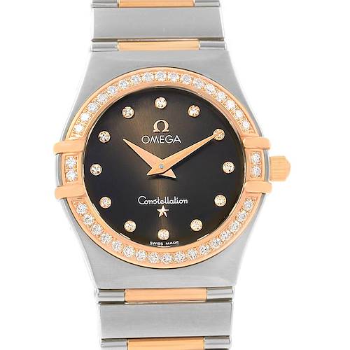 Photo of Omega Constellation 95 Steel Rose Gold Diamond Watch 1358.60.00 Unworn
