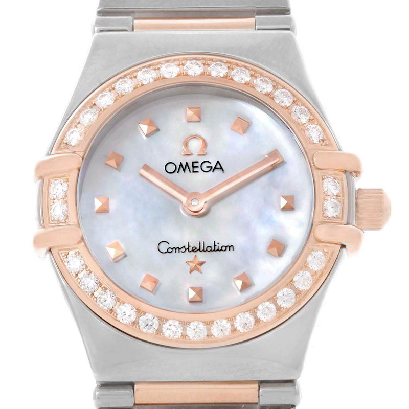 Omega Constellation My Choice MOP Diamond Dial Ladies Watch 1368.71.00 SwissWatchExpo