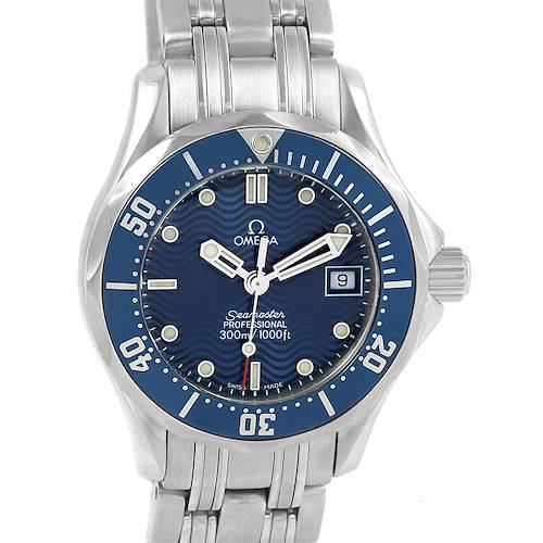 Photo of Omega Seamaster Professional 300M Blue Wave Dial 28mm Ladies Watch