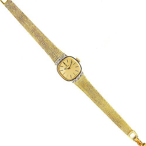 omega vintage gold watch