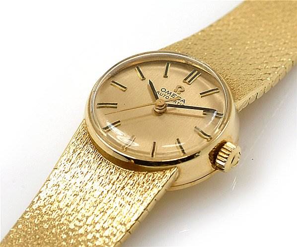 omega classic gold watch