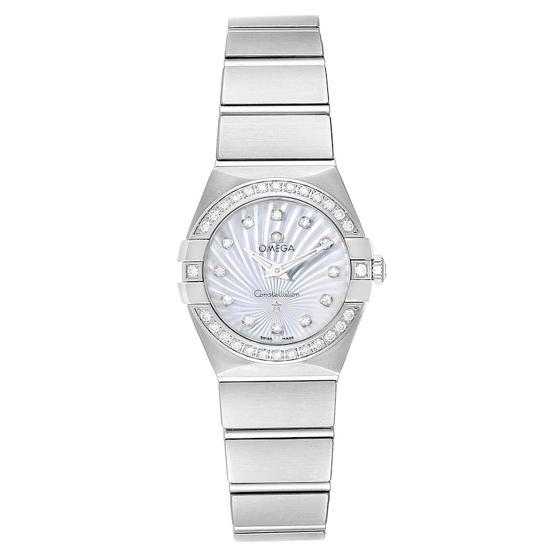 Omega Constellation 24 MOP Diamond Watch 123.15.24.60.55.004 Unworn SwissWatchExpo