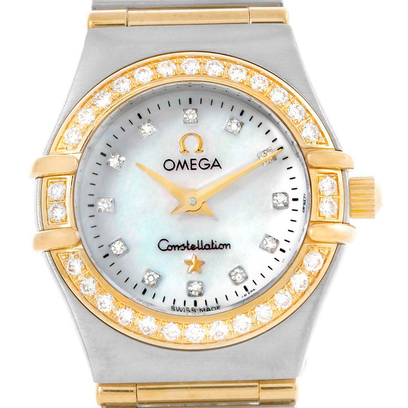 Omega Constellation Mini Mother of Pearl Diamond Watch 1267.75.00 SwissWatchExpo