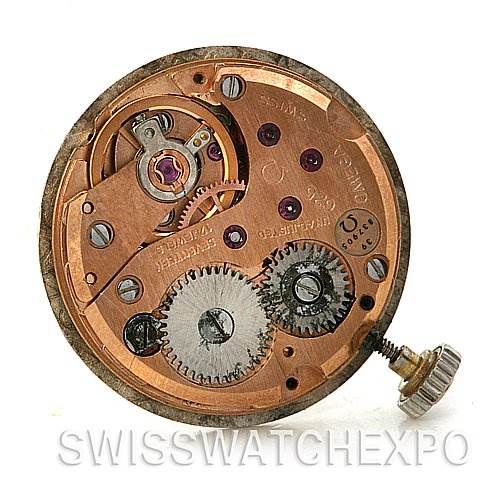 This image shows the internal movement components of the Vintage Ladies 14k White Gold Diamond Watch by Omega 7816 Women's White Gold Silver Dial 7816 Women's White Gold Silver Dial.