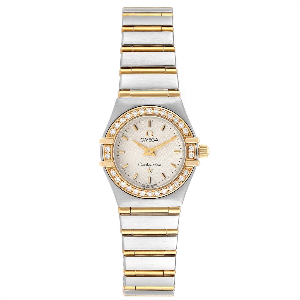 Omega Constellation 95 Steel Yellow Gold Diamond Ladies Watch 1267.30. ...