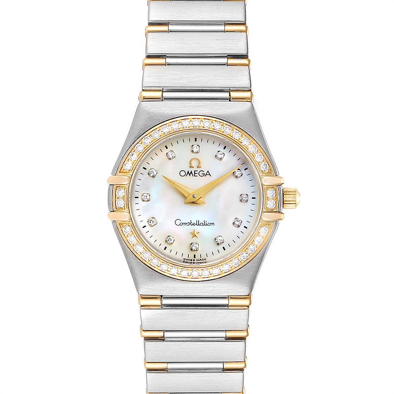 Omega Constellation My Choice Steel Yellow Gold Diamond Watch 1377.75.00 SwissWatchExpo