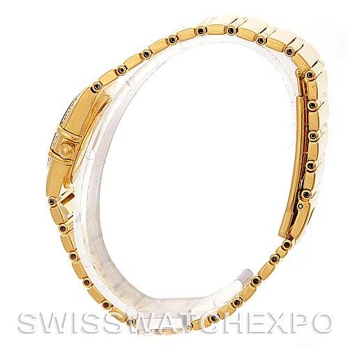 The image shows the side view of the bracelet and clasp of the Omega 1164.75.00 Women's Yellow Gold Mother of Pearl Dial 1164.75.00 Women's Yellow Gold Mother of Pearl Dial Constellation 18K Yellow Gold Diamond Mini 1164.75.00 Watch.